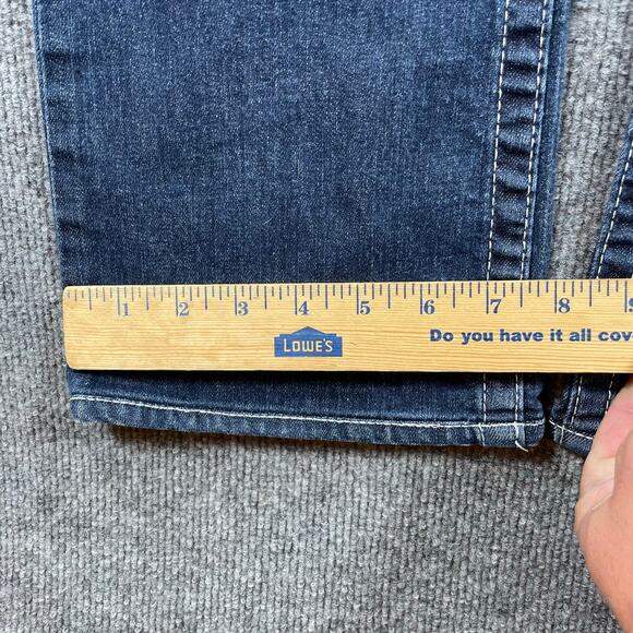 True Religion Jeans Women's 28 (30X28) Blue Denim Straight Leg Flap Pocket READ - Picture 11 of 12